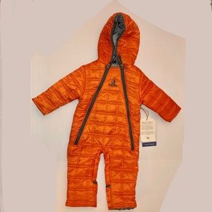 NWT Rugged Bear Quilted Winter Snowsuit Pram PUFFER SUIT Orange size 6-9